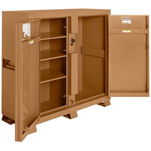 Model 111 Jobsite Cabinet with Padlock, Steel, 47.5 Cubic Feet, Tan OCP Construction Supplies