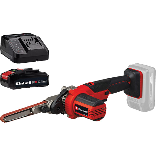 Ponceuse-lime &agrave; courroie 18" sans fil avec batterie 2,5 Ah PXC et ensemble de d&eacute;part de chargeur OCP Construction Supplies