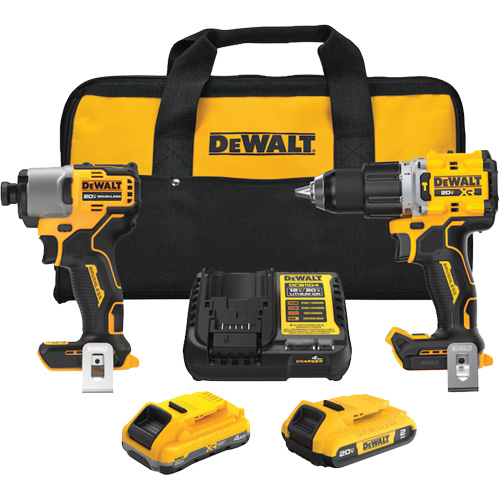 Ensemble de perceuse-visseuse sans fil et sans balais de premi&egrave;re qualit&eacute; XR, 20 V OCP Construction Supplies