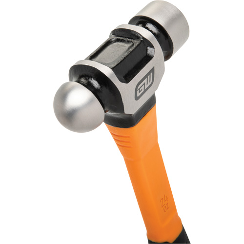 Marteau &agrave; panne ronde, Poids de la t&ecirc;te 24 oz, Face Ordinaire/Poli, Prise Fibre de verre OCP Construction Supplies