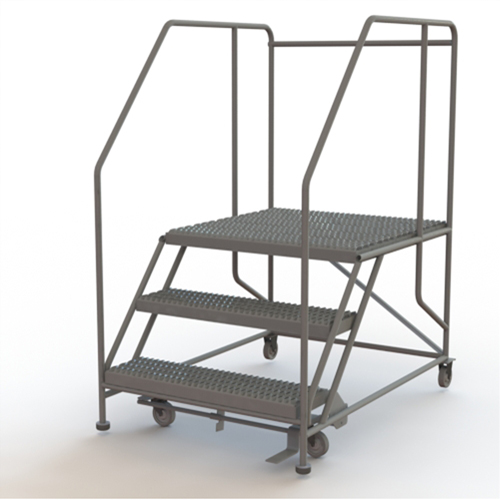 Plateforme de travail mobile, Acier, 3 Marches, 30" ha, 36" p, 36" Marche, Stri&eacute; OCP Construction Supplies