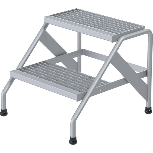 Escabeau en aluminium, 2 marche(s), 22-13/16" la x 24-9/16" lo x 20" h, Capacit&eacute; 500 lb OCP Construction Supplies