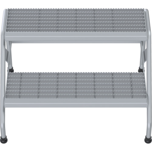 Aluminum Step Stand, 2 Step(s), 32-13/16" W x 24-9/16" L x 20" H, 500 lbs. Capacity OCP Construction Supplies