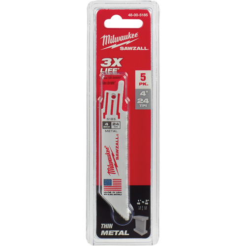 Sawzall&reg; Reciprocating Saw Blades, Bi-Metal, 24 TPI, 4" L x 3/4" W OCP Construction Supplies