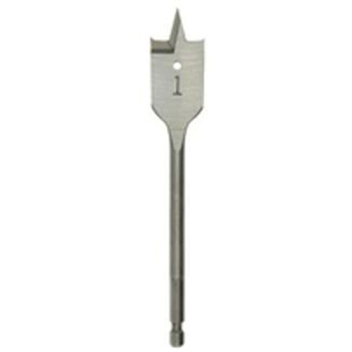 Flat Boring Bit, 7/16" Diameter, 1/4" Hex Shank, 6" Length OCP Construction Supplies