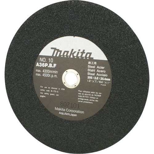 Abrasive Wheel for Cut Off Saws & Angle Cutters, 12" x 7/64", 1" Arbor, 4500 RPM OCP Construction Supplies