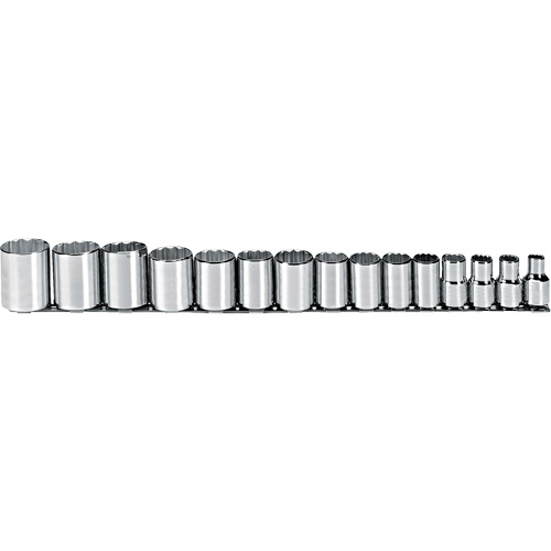 Socket Set, 15 Pcs, 1/2" Drive Size OCP Construction Supplies