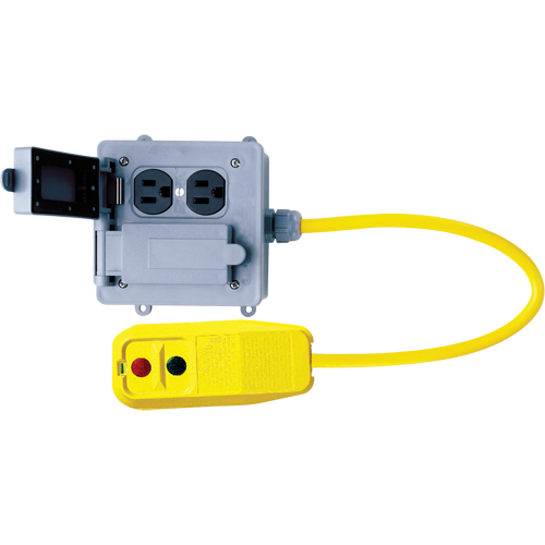 GFCI Quad Outlet Boxes, 120 V, 15 A, 6' Cord OCP Construction Supplies