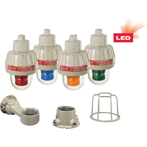 Lumi&egrave;res d'avertissement DEL antid&eacute;flagrantes avec technologie XLT, Continu/Clignotement, Bleu OCP Construction Supplies