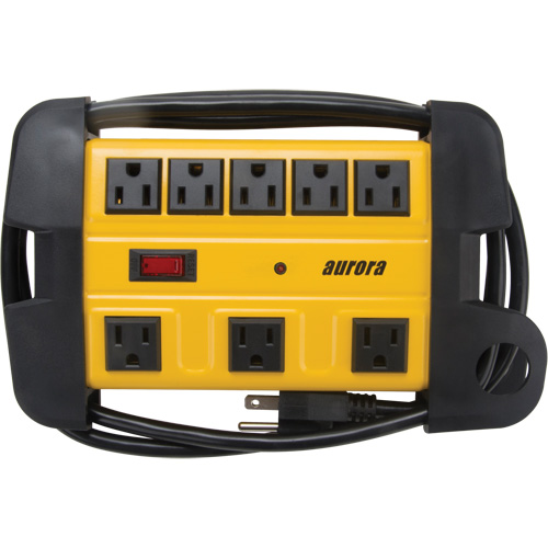 Workshop Surge Protector Power Strip, 8 Outlets, 1350 J, 1875 W, 6' Cord OCP Construction Supplies