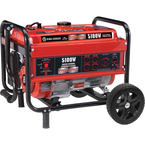 Generator with Wheel Kit, 5100 W Surge, 4000 W Rated, 120 V/240 V, 15 L Tank OCP Construction Supplies