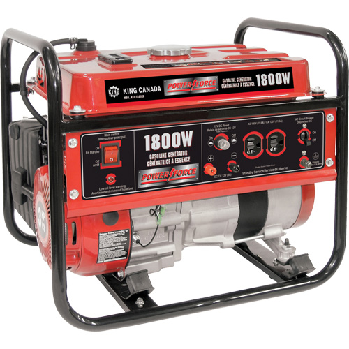 Gasoline Generator, 1800 W Surge, 1400 W Rated, 120 V, 7 L Tank OCP Construction Supplies