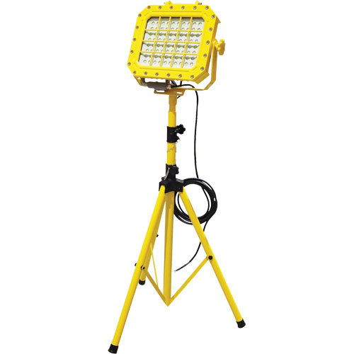 Explosion Proof Floodlight with Tripod, LED, 40 W, 5600 Lumens, Aluminum Housing OCP Construction Supplies