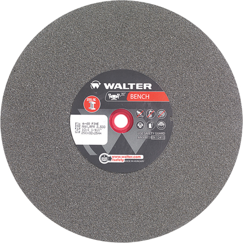 Bench Grinding Wheel, 10" x 1-1/4", 1" Arbor, 1 OCP Construction Supplies
