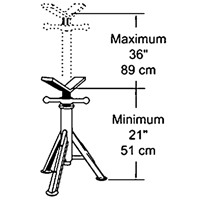 Heavy-Duty Pipe Jack, 2500 lbs. Load Capacity OCP Construction Supplies