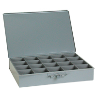 Boîtes &agrave; fond courb&eacute;, Acier, 20 compartiments, 18" la x 12" p, 3" h, Gris OCP Construction Supplies