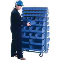 Support mobile deux c&ocirc;t&eacute;s pour bacs, &agrave; deux c&ocirc;t&eacute;s, 96 bacs, 36" la x 24" p x 63" h OCP Construction Supplies