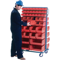 Support mobile deux c&ocirc;t&eacute;s pour bacs, &agrave; deux c&ocirc;t&eacute;s, 96 bacs, 36" la x 24" p x 63" h OCP Construction Supplies