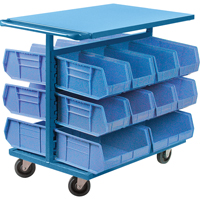 Rangements mobiles pour bacs
