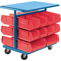Chariot &agrave; bacs avec bacs, &agrave; deux c&ocirc;t&eacute;s, 20 bacs, 24" la x 38-1/2" p x 36-1/2" h OCP Construction Supplies