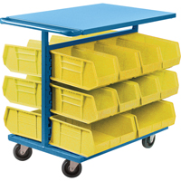 Chariot &agrave; bacs avec bacs, &agrave; deux c&ocirc;t&eacute;s, 20 bacs, 24" la x 38-1/2" p x 36-1/2" h OCP Construction Supplies