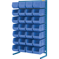Support stationnaire pour bacs &agrave; un c&ocirc;t&eacute;, 36" la x 12" p x 61" h, 28 bacs OCP Construction Supplies