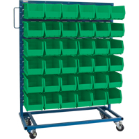 Support mobile pour bacs &agrave; un c&ocirc;t&eacute;, &agrave; un c&ocirc;t&eacute;, 36 bacs, 36" la x 16" p x 46-1/2" h OCP Construction Supplies