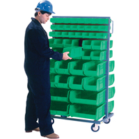 Support mobile deux c&ocirc;t&eacute;s pour bacs, &agrave; deux c&ocirc;t&eacute;s, 96 bacs, 36" la x 24" p x 63" h OCP Construction Supplies