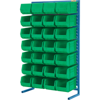 Support stationnaire pour bacs &agrave; un c&ocirc;t&eacute;, 36" la x 12" p x 61" h, 28 bacs OCP Construction Supplies