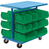 Chariot &agrave; bacs avec bacs, &agrave; deux c&ocirc;t&eacute;s, 20 bacs, 24" la x 38-1/2" p x 36-1/2" h OCP Construction Supplies