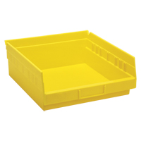 Bacs de rangement pour tablettes, 11-1/8" la x 4" H x 11-5/8" p, Jaune, Capacit&eacute; 30 lb OCP Construction Supplies