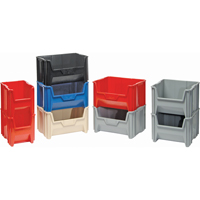 Contenants &agrave; empiler g&eacute;ants, 16,5" la x 17,5" p x 12,5" h, Gris OCP Construction Supplies