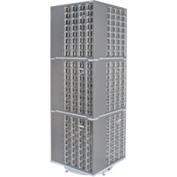 Armoire industrielle robuste avec carrousel &agrave; tiroirs, Acier, 384 tiroirs, 27" la x 27" p x 80" h, Gris OCP Construction Supplies