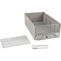 Tiroir de rechange pour armoires de pi&egrave;ces KPC-200, Plastique, 5-3/8" la x 9-13/16" p, 3-3/10" h, Gris OCP Construction Supplies