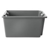 Caisse-palette empilable et emboîtable, 10" x 15,5" x 19,5", Gris OCP Construction Supplies