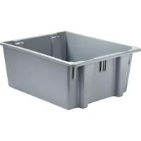 Caisse-palette empilable et emboîtable, 10" x 19,5" x 23,5", Gris OCP Construction Supplies
