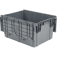 Contenants de distribution Flipak en plastique poly&eacute;thyl&egrave;ne (PE), 27,9" x 20,9" x 15,2", Gris OCP Construction Supplies