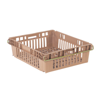 Contenant en plastique empilable Stack-N-Nest pour l'agriculture, 20,3" x 24" x 6,8", Beige OCP Construction Supplies