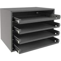 Support &agrave; petit roulement, Acier, 4 compartiments, 15-9/16" la x 11-7/8" p, 11-5/16" h, Gris OCP Construction Supplies