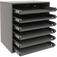 Support de glissi&egrave;re &agrave; petit roulement, Acier, 6 compartiments, 15-9/16" la x 11-7/8" p, 16-3/8" h, Gris OCP Construction Supplies