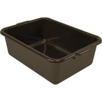 Bac d'entreposage tout usage &agrave; fond plat, 7" ha x 15" p x 21" lo, Plastique, Brun OCP Construction Supplies
