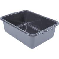 Bac d'entreposage tout usage &agrave; fond plat, 7" ha x 15" p x 21" lo, Plastique, Gris OCP Construction Supplies