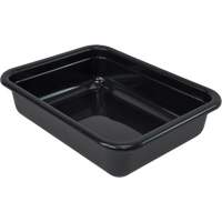 Bac d'entreposage tout usage &agrave; fond plat, 5" ha x 17" p x 22" lo, Plastique, Noir OCP Construction Supplies