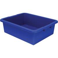 Bac d'entreposage tout usage &agrave; fond rainur&eacute;, 7" ha x 17" p x 22" lo, Plastique, Bleu OCP Construction Supplies