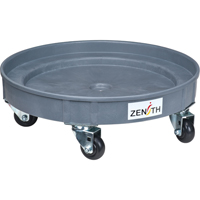 Leak Containment Drum Dolly, 24.25" dia. X 7.625" H, 1.5 US Gal. Spill Cap. OCP Construction Supplies