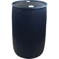 Barils en poly&eacute;thyl&egrave;ne, 55 gal. US (45 gal. imp.), Dessus ferm&eacute;, Noir OCP Construction Supplies