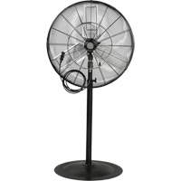 Ventilateur oscillant sur socle avec vaporisation &agrave; moteur &eacute;tanche &agrave; l'eau, Robuste, 3 Vitesses, Diam&egrave;tre de 30" OCP Construction Supplies