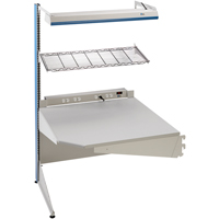 Postes de travail modulaires ergonomiques - Exemples de configurations - A-SC Ajouts de coin &agrave; un c&ocirc;t&eacute;, 36" la x 28" p x 84" h, Ajout de coin &agrave; un c&ocirc;t&eacute; OCP Construction Supplies