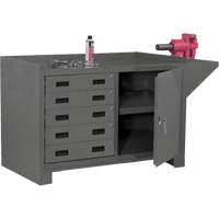 Post de travail fixe, Acier Surface, 60-1/8" la x 24-1/4" p x 36-1/4" h OCP Construction Supplies