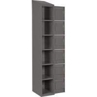 Clean Line Lockerette, 6 -tier, Bank of 4, 48" x 18" x 78", Steel, Charcoal, Rivet (Assembled) OCP Construction Supplies